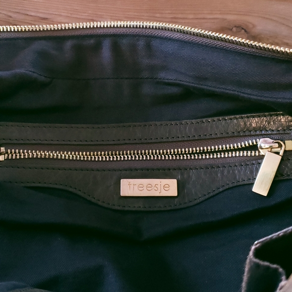 Treesje Army Green Leather Shoulder Bag - Picture 6 of 12